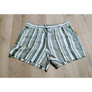 Marissa Olivia Women's Size XL Striped Shorts With Tie And Pockets NWT